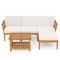 5 Pieces Acacia Wood Patio Conversation Set with 2-Tier Coffee Table Ideal for Outdoor Use